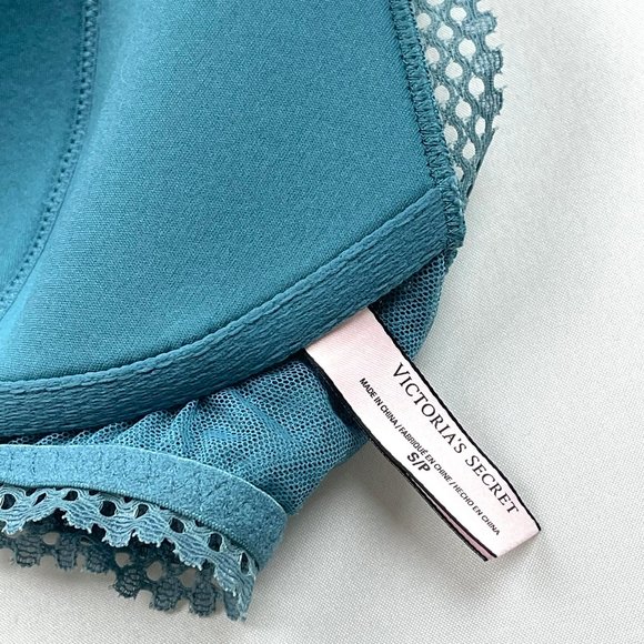 NWOT VICTORIA’S SECRET Plunging Eyelet Lacy Racer Bralette - Picture 8 of 11